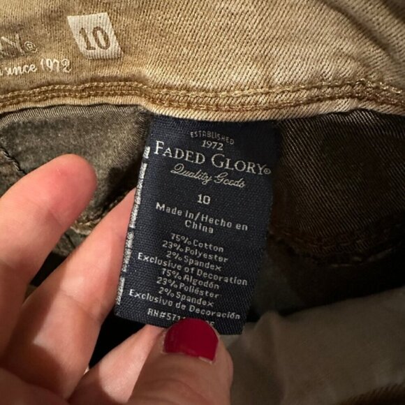 Faded Glory Skinny Jeans Mid-Rise Classic Five-Pockets Style Beige Women's US 10 - Picture 5 of 8